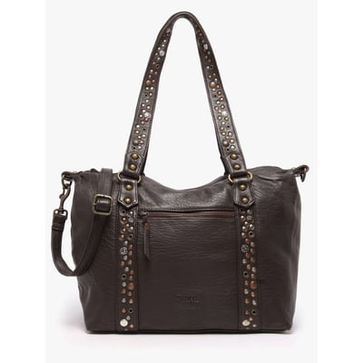 Sac porté épaule Brooklyn cuir BASILIC PEPPER