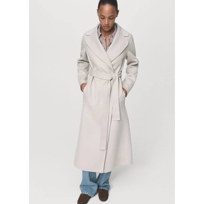 Manteau laine fait main ceinture MANGO