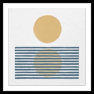 Poster Rayures bleues d'été HEXOA