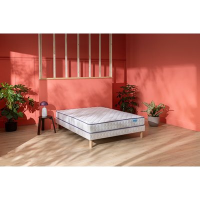 Ensemble matelas ressorts ensachés + sommier Natty MERINOS