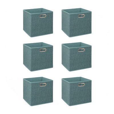 Lot de 6 boîtes de rangement en tissu MIX 'N MODUL TOILINUX