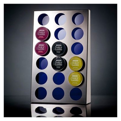 DON HIERRO Support pour capsules de café, Compatible avec les capsules Dolce Gusto - Acier inoxydable - KAPSULAS