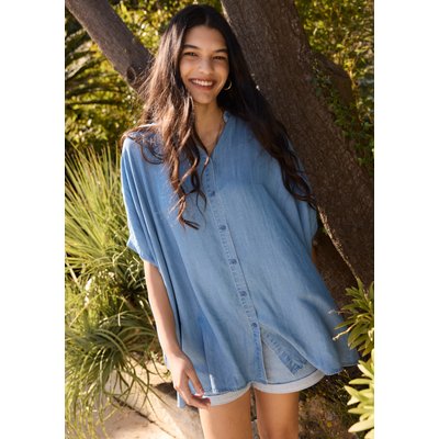 Robe chemise en tencel ample LOLALIZA