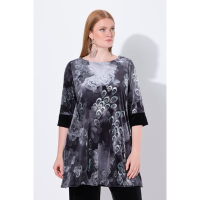 Tunique en velours à imprimé all-over. ULLA POPKEN