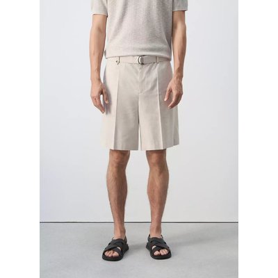 Bermuda lin mélangé avec ceinture MANGO MAN