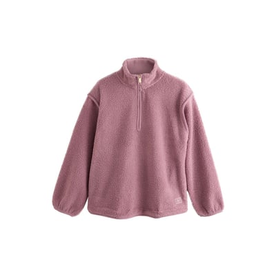 Veste en peau lainée à col zippé NEXT