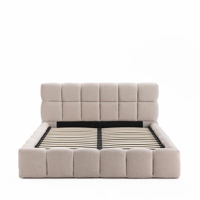 Lit coffre en tissu 160x200cm- ROMY DRAWER
