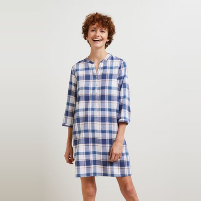 Chemise de nuit à carreaux en flanelle 100% coton BIO MONOPRIX KIDS