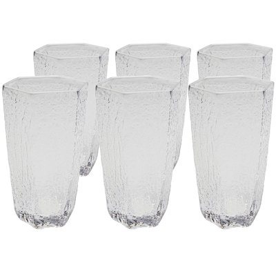 Lot de 6 verres hauts, CASCATA KARE DESIGN