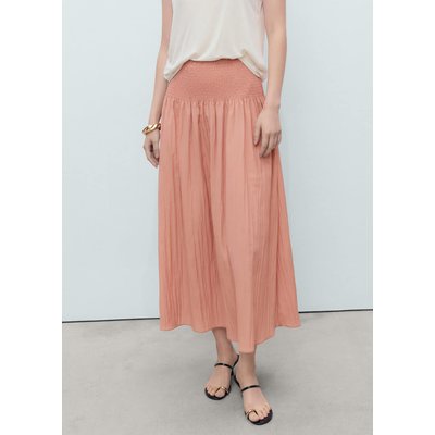 Jupe midi empiècement froncé MANGO