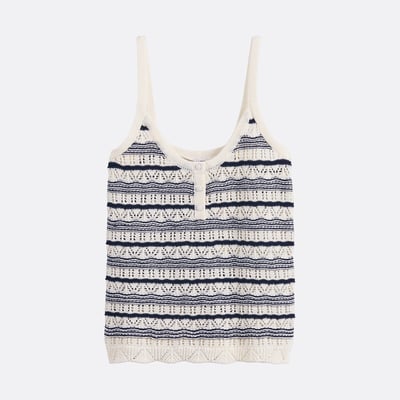Майка из тонкого ажурного трикотажа LA REDOUTE COLLECTIONS