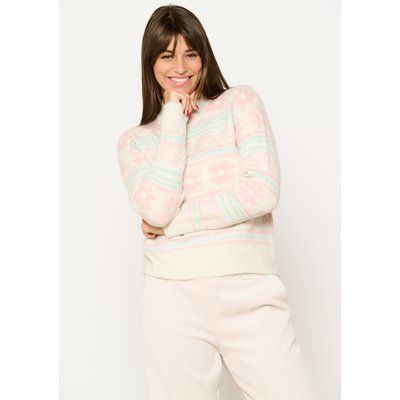 Pull en jacquard à imprimé fleuri LOLALIZA