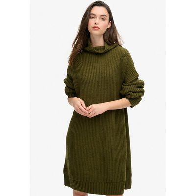 Trui-jurk in dik geribd tricot SUPERDRY