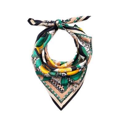 Mini foulard polyester recyclé effet soyeux imprimé SICILY WILD