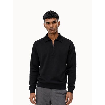 Sweat demi-zippé manches raglan en double face NOEL LE COQ SPORTIF