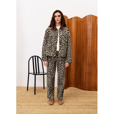 Veste  en coton à motif léopard MUNCHKIN FRNCH