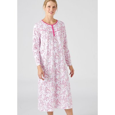 Chemise de nuit manches longues 100% coton DAMART