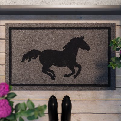 Paillasson avec motif Cheval de coco, antidéparant , CHAMPION WECON HOME
