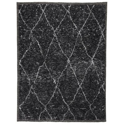 Tapis noué à la main en laine vierge viscose et polyester THEKO