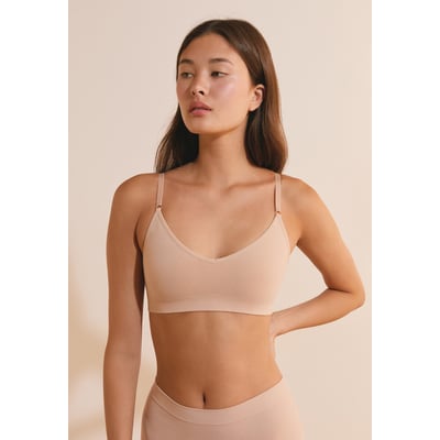 Soutien-gorge brassière sans coutures en coton biologique AMANDE ETAM