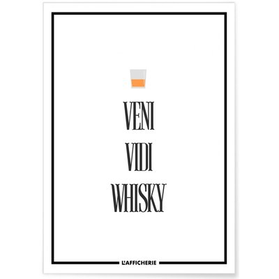 Affiche Veni Vidi Whisky L'AFFICHERIE