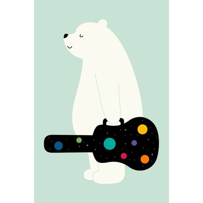 Tableau enfant guitar in hand HEXOA