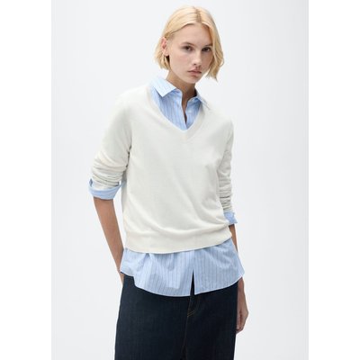 Pull-over maille col en V MANGO