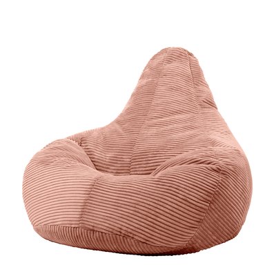 Pouf à dossier incliné velours côtelé Oeko-Tex® - DALTON ICON