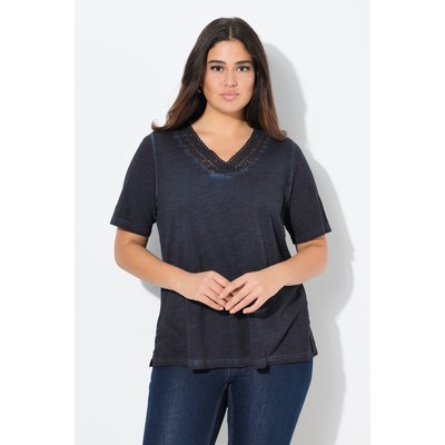 T-shirt avec dentelle sur le décolleté en V ULLA POPKEN
