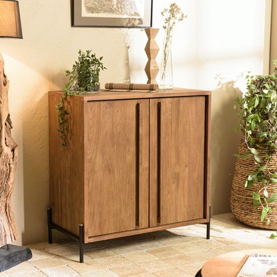 Petit buffet en teck recyclé 2 portes 84 cm SWING PIER IMPORT