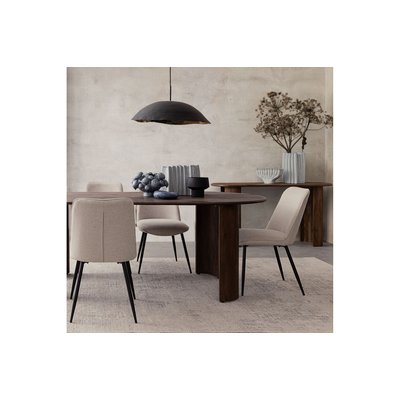 Chaises de salle à manger en tissu beige (lot de 4) - CORINE HELLIN, DEPUIS 1862