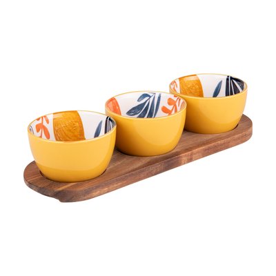 Service apéritif 3 pièces   32 cm-SICILIA TABLE PASSION