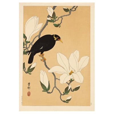 Affiche japonaise oiseau Ohara Koson THE DYBDAHL CO