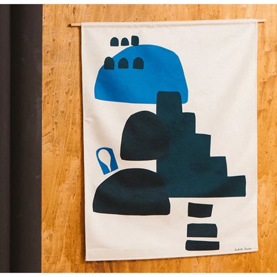 Wandbehang Babylone Blaue Kasbah BABEL BRUNE 