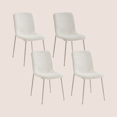 Chaises de salle à manger en velours côtelé (lot de 4) - SARINA HELLIN, DEPUIS 1862
