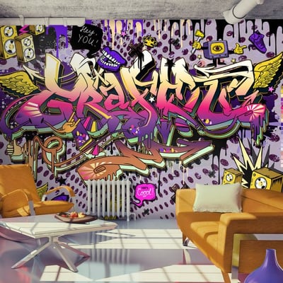 Papier peint intissé panoramique Street art Hey You! EDEN