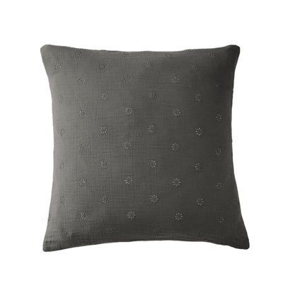 Taie d'oreiller gaze de coton Gaïa Boho TERRE DE NUIT