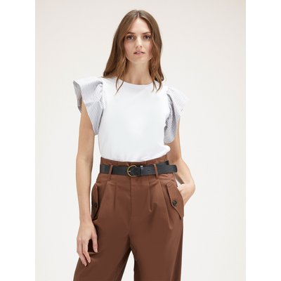 T-shirt avec manches à volants à rayures MOTIVI