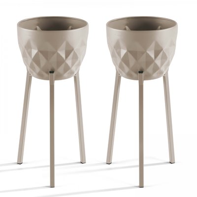 Lot de 2 supports cache pot sur pied, PALAVAS OVIALA
