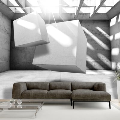 Papier peint intissé panoramique 3D et Perspective Dancing Squares EDEN
