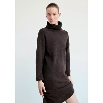 Chemise de nuit en maille à col roulé MANGO