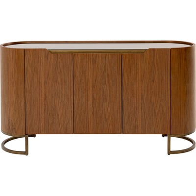 Buffet 3 portes en noyer et verre, GIORGIO KARE DESIGN