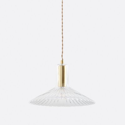 Lámpara colgante de latón y cristal estriado Ø 24,5cm, Gramma LA REDOUTE INTERIEURS