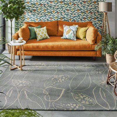 Tapis salon et chambre fait à la main en laine motif floral HEFOL UN AMOUR DE TAPIS