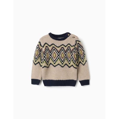 Pull en maille avec motif jacquard ZIPPY