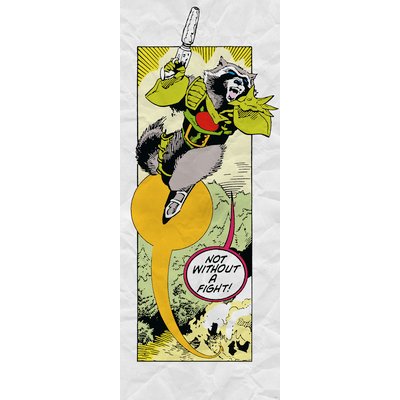 Papier peint Komar - Guardians Retro Comic Rocket Raccoon - 100 x 250 cm HEXOA