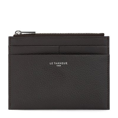 Porte cartes moyen modèle zippé  en cuir grainé EMILE LE TANNEUR