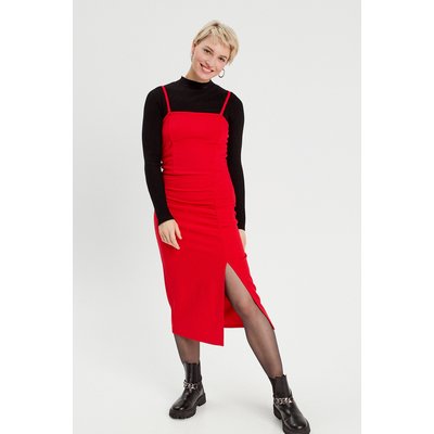 Robe longue ajustée fronces CACHE CACHE