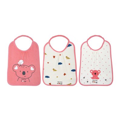 Lot de 3 bavoirs elastique rada eponge SUCRE D'ORGE