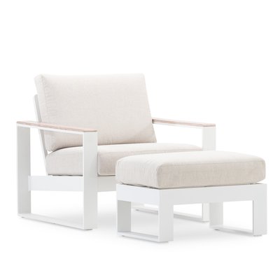 Fauteuil et repose-pied, lot de 2, MANHATTAN DEFORA HOME